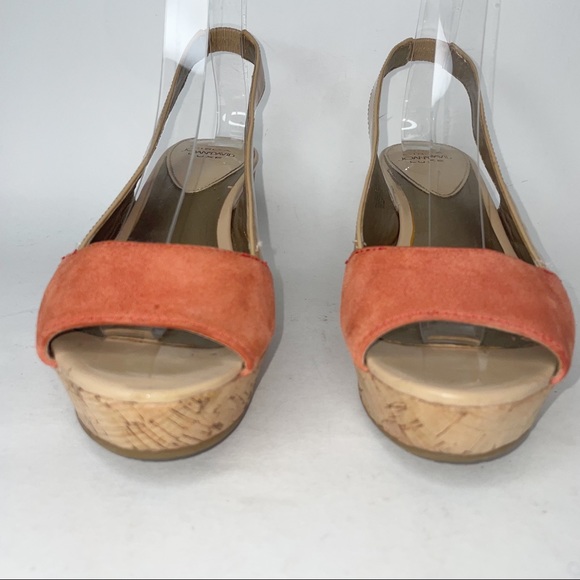 Circa Joan & David Luxe Beige Patent & Suede Wedge - Picture 3 of 8